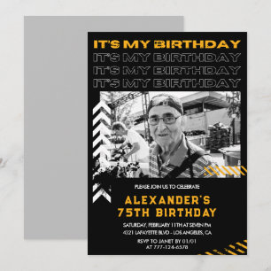 invitaciones de cumpleaños número 75 para hombres 