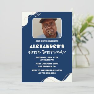 Invitaciones de cumpleaños número 93 de Simple Men