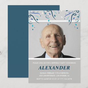 invitaciones de cumpleaños número 95 hombres confe