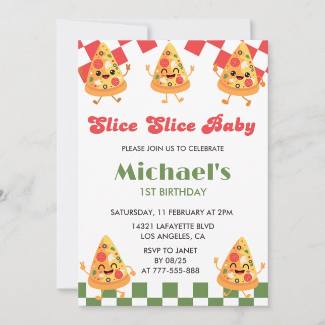 Invitaciones de cumpleaños para 1er cumpleaños con (Anverso)
