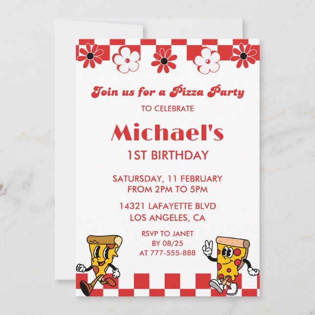 Invitaciones de cumpleaños para 1er cumpleaños de  (Anverso)