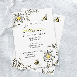 Invitaciones de cumpleaños para abejas ocupadas