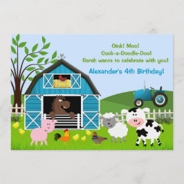 Invitaciones de cumpleaños para animales de granja