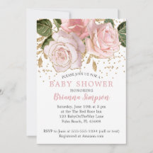 Invitaciones de cumpleaños para baby shower de niñ