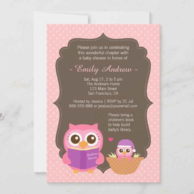 Invitaciones de Cumpleaños para Bebé con Tema de L (Anverso)