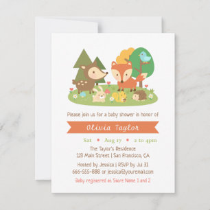 Invitaciones de Cumpleaños para Bebé de Animales d