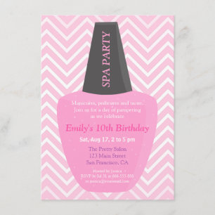 Invitaciones de cumpleaños para chicas de spa de e