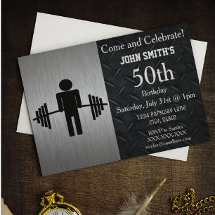 Invitaciones de cumpleaños para el levantamiento d