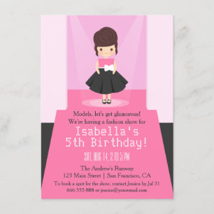 Invitaciones de cumpleaños para fiesta con desfile
