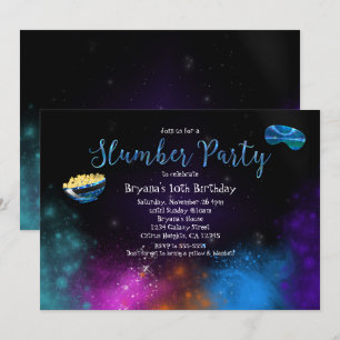 Invitaciones de cumpleaños para fiesta de pijamas 