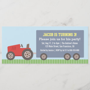 Invitaciones de cumpleaños para fiestas con tracto