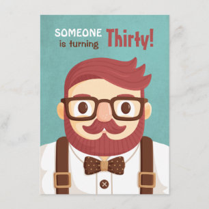 Invitaciones de cumpleaños para hombres con bigote