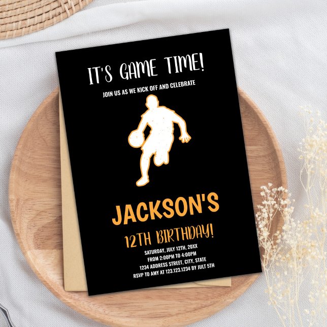 Invitaciones de cumpleaños para jugar al baloncest (Basketball Play Birthday Invitations)