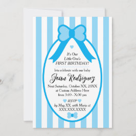 Invitaciones de Cumpleaños para Little One Bow 1er