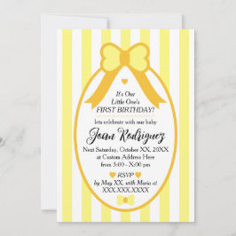 Invitaciones de Cumpleaños para Little One Bow 1er