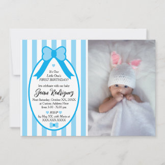 Invitaciones de Cumpleaños para Little One Bow 1er
