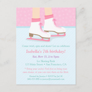 Invitaciones de cumpleaños para niñas a la pista d