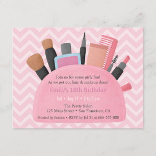 Invitaciones de cumpleaños para niñas con estuche 