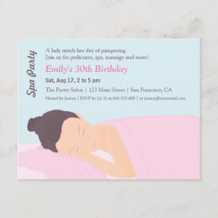 Invitaciones de cumpleaños para niñas con mimos de