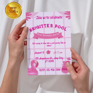 invitaciones de cumpleaños para niñas con splash