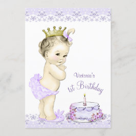 Invitaciones de cumpleaños para niñas de lavanda p