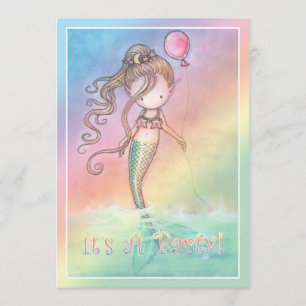 Invitaciones de cumpleaños para niñas sirena