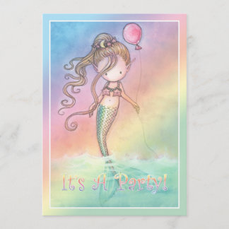 Invitaciones de cumpleaños para niñas sirena