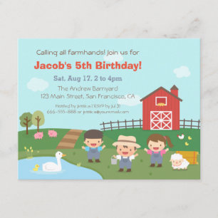 Invitaciones de cumpleaños para niños: ayudantes d