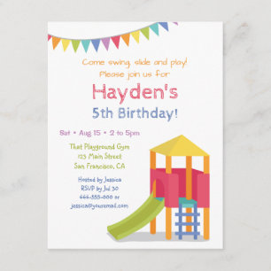 Invitaciones de cumpleaños para niños Casa de jueg