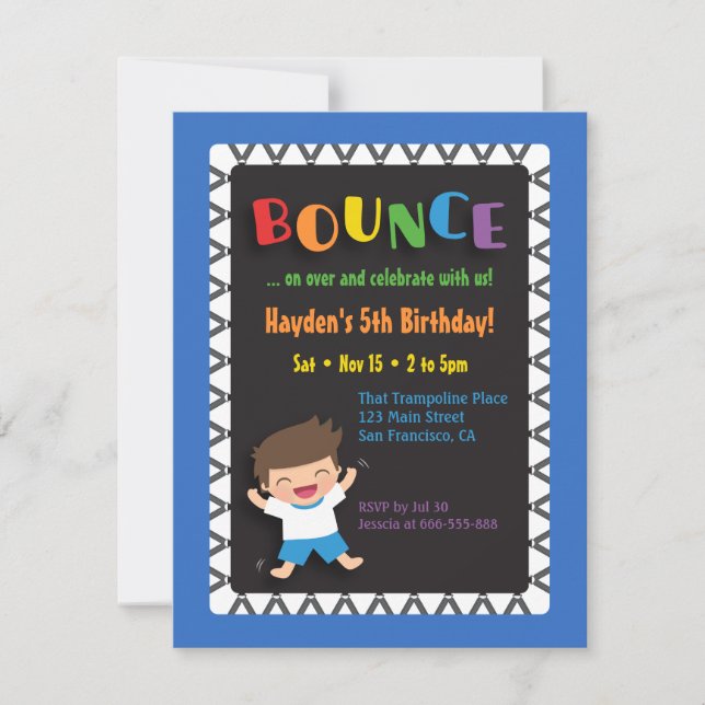 Invitaciones de cumpleaños para niños con niño en  (Anverso)