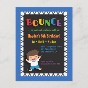 Invitaciones de cumpleaños para niños con niño en 