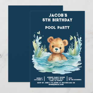 Invitaciones de cumpleaños para niños con ositos d