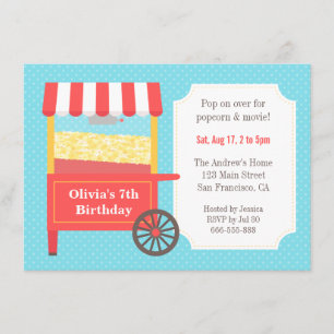 Invitaciones de cumpleaños para niños con palomita