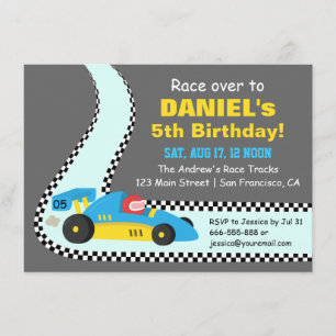 Invitaciones de Cumpleaños para Niños de Auto de C