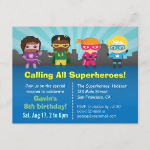 Invitaciones de Cumpleaños para Niños de Grupo de