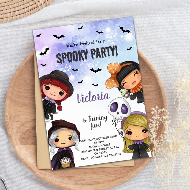 Invitaciones de cumpleaños para niños de Halloween (Kids Halloween Birthday Invitations)