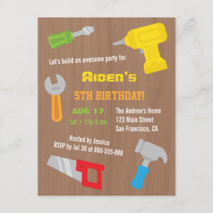 Invitaciones de cumpleaños para niños del taller d