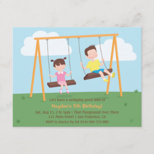 Invitaciones de cumpleaños para niños en el parque