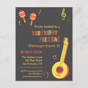 Invitaciones de Cumpleaños para Niños Fiesta Mexic