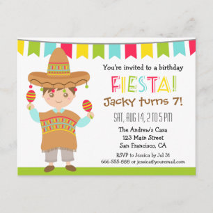 Invitaciones de Cumpleaños para Niños Fiesta Mexic