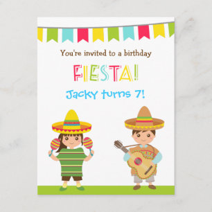 Invitaciones de cumpleaños para niños Fiesta Mexic