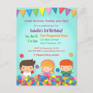 Invitaciones de cumpleaños para niños lindos en pi