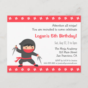 Invitaciones de cumpleaños para niños pequeños nin