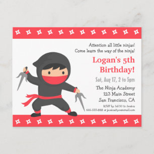 Invitaciones de cumpleaños para niños pequeños nin