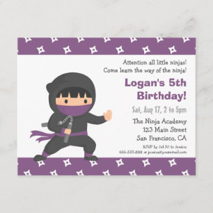 Invitaciones de cumpleaños para niños pequeños nin