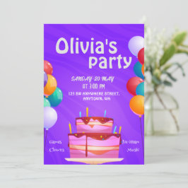 Invitaciones de cumpleaños para niños y Chicas