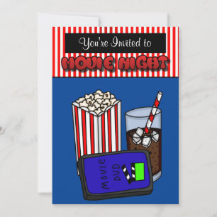 Invitaciones de cumpleaños para noche de cine
