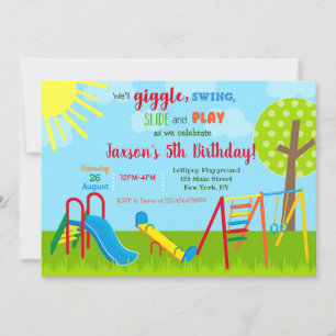 Invitaciones de cumpleaños para Parque de Juegos