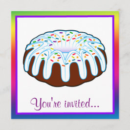 Invitaciones de cumpleaños para pastel Bundt