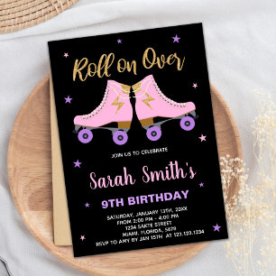 Invitaciones de cumpleaños para patinar en Purpuri